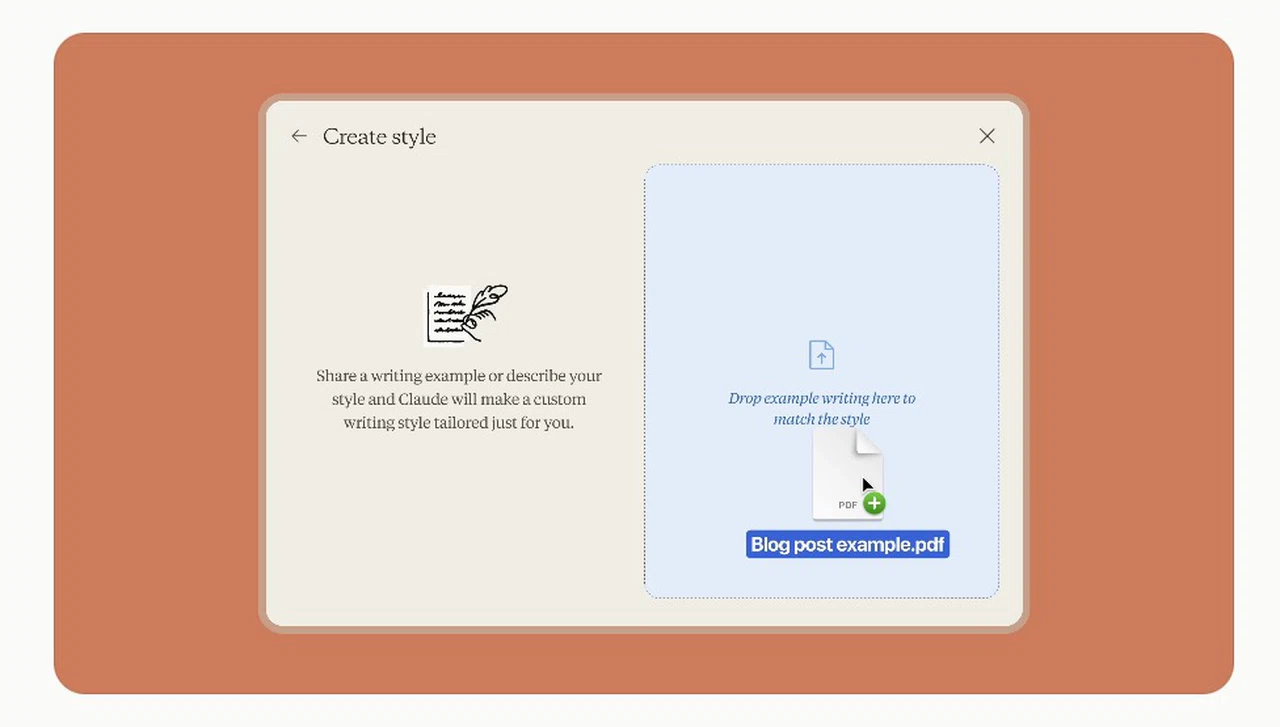 Claude AI Custom Writing Styles Download file