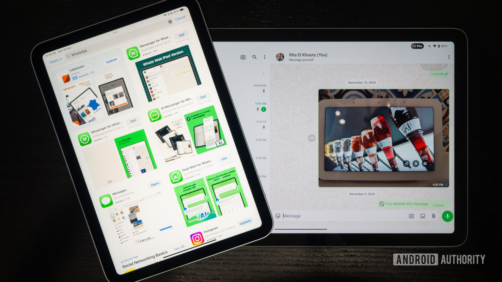 планшет google pixel проти ipad mini 2024 whatsapp