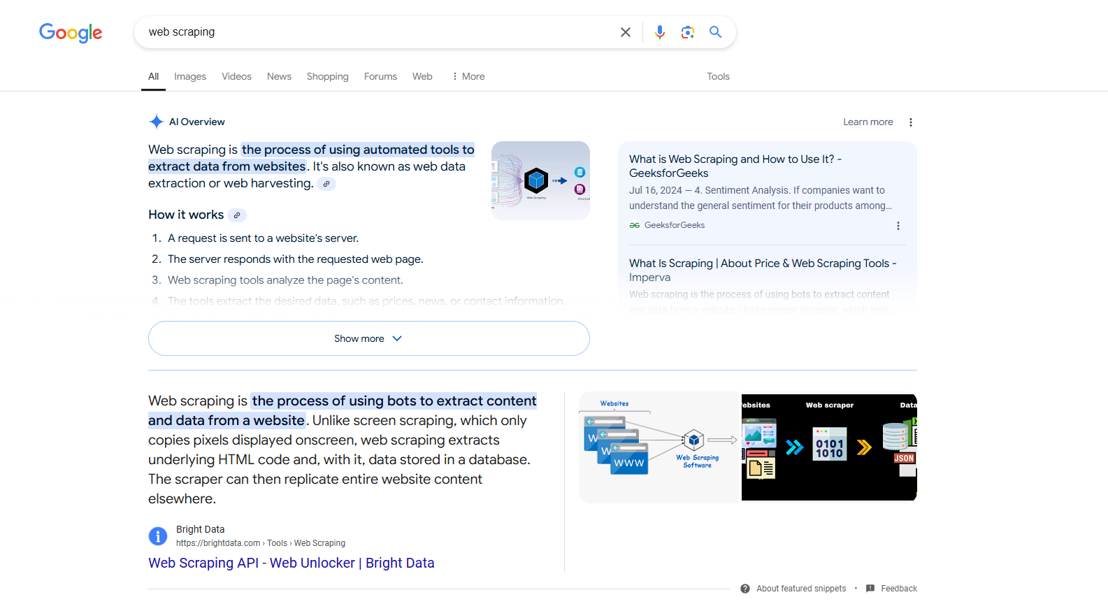 SERP - Веб -скребки з AIO