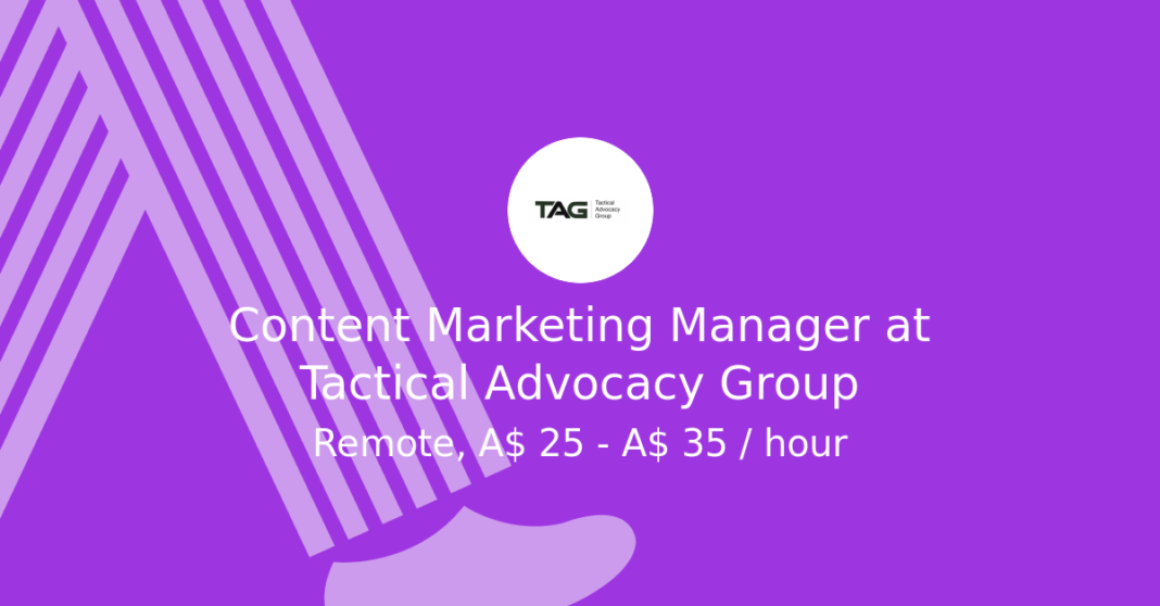 Менеджер контент -маркетингу в Tactical Adocacy Group
