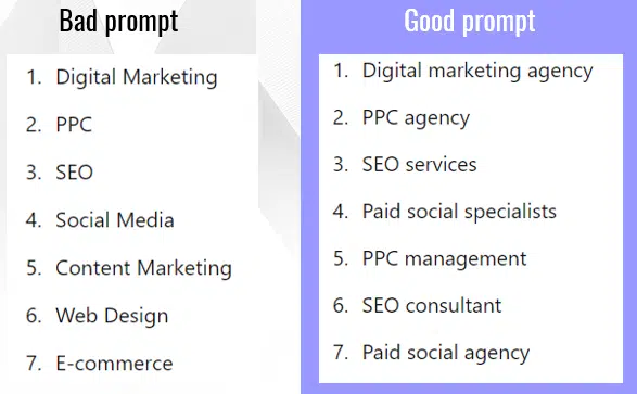 Погане підказка проти хорошої підказки