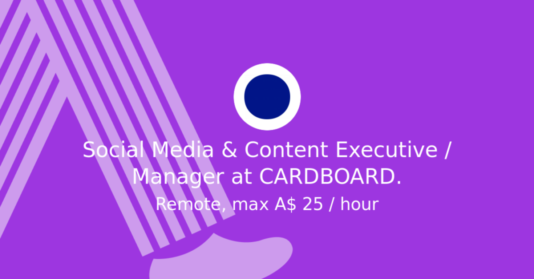 Соціальні медіа та вміст виконавчий / менеджер на картоні.
