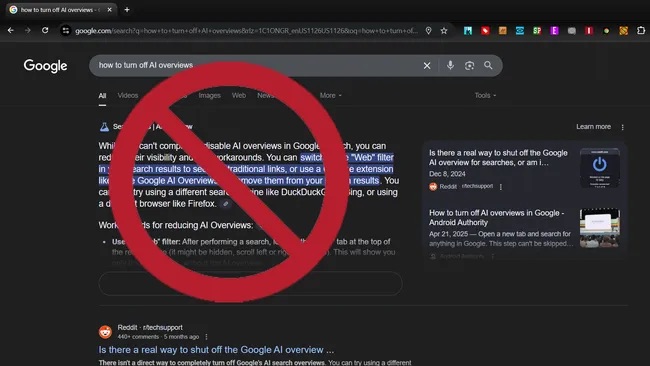 Огляди AI Search Google жахливі, але ось розширення браузера, яке їх позбавляється
