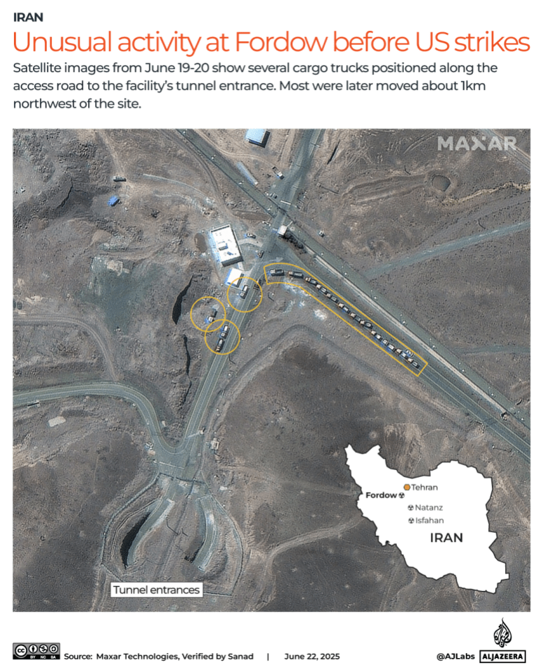 Інтерактивні-сателіти Imageery-Fordow-Iran-Nuclear-Trucks-June 22, 2025-1750589350