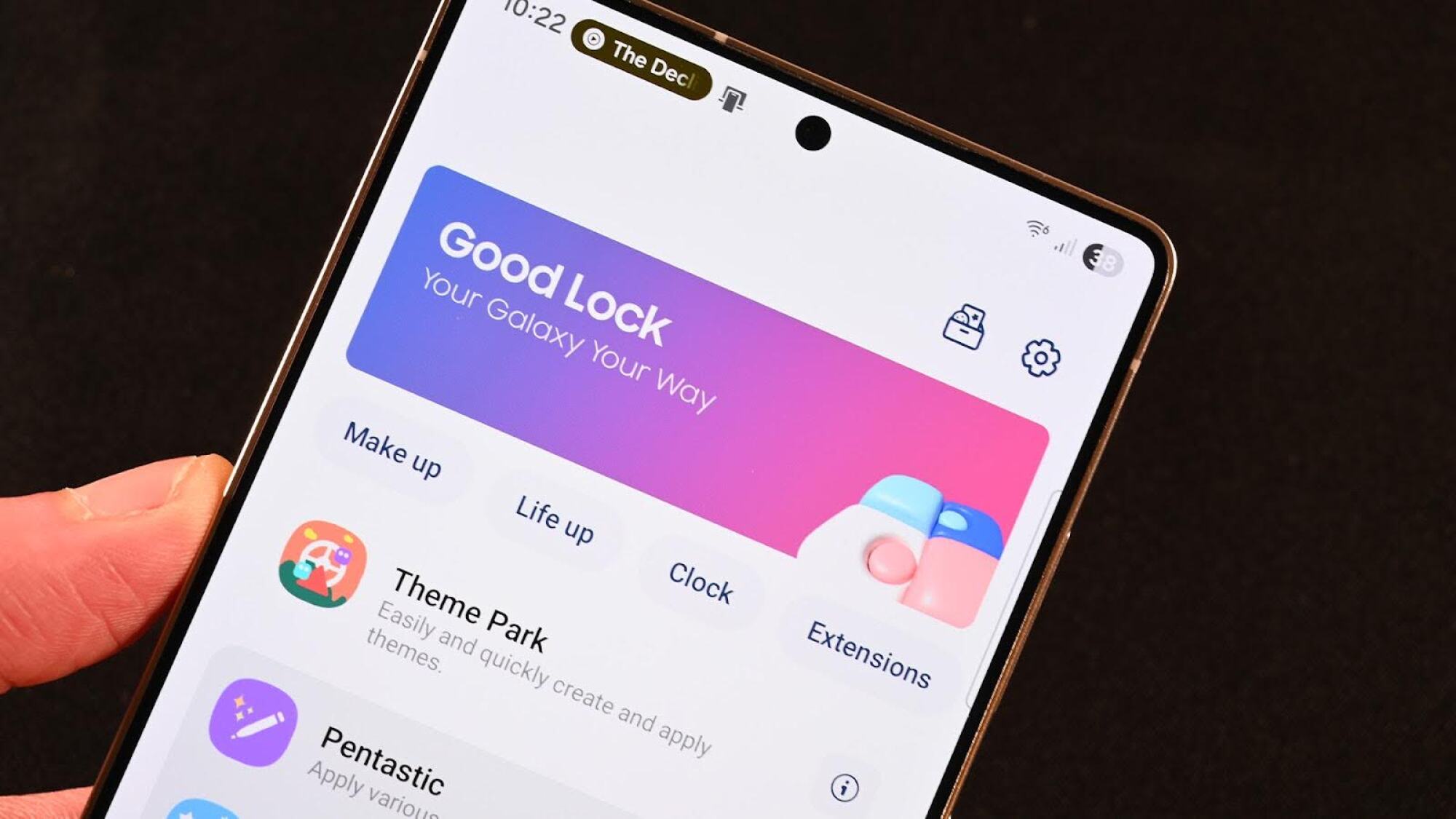 Samsung Good Lock Налаштування, що відображаються на екрані Galaxy S25
