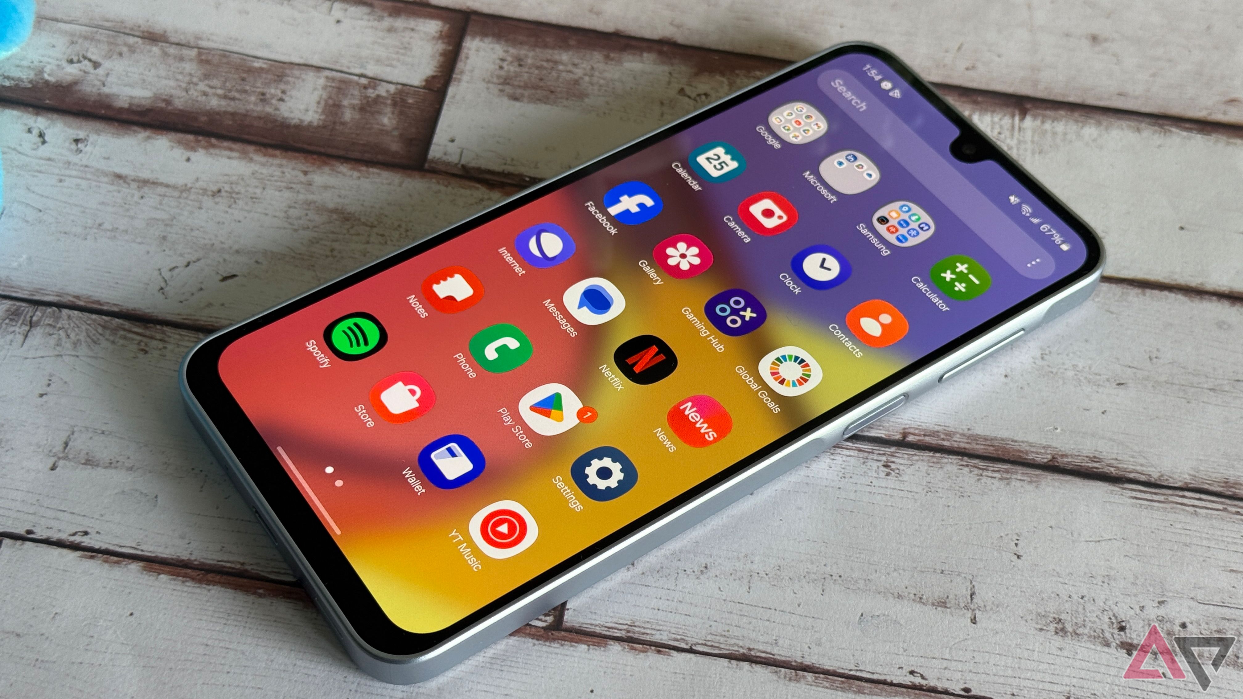 Samsung Galaxy A16, що показує додатки