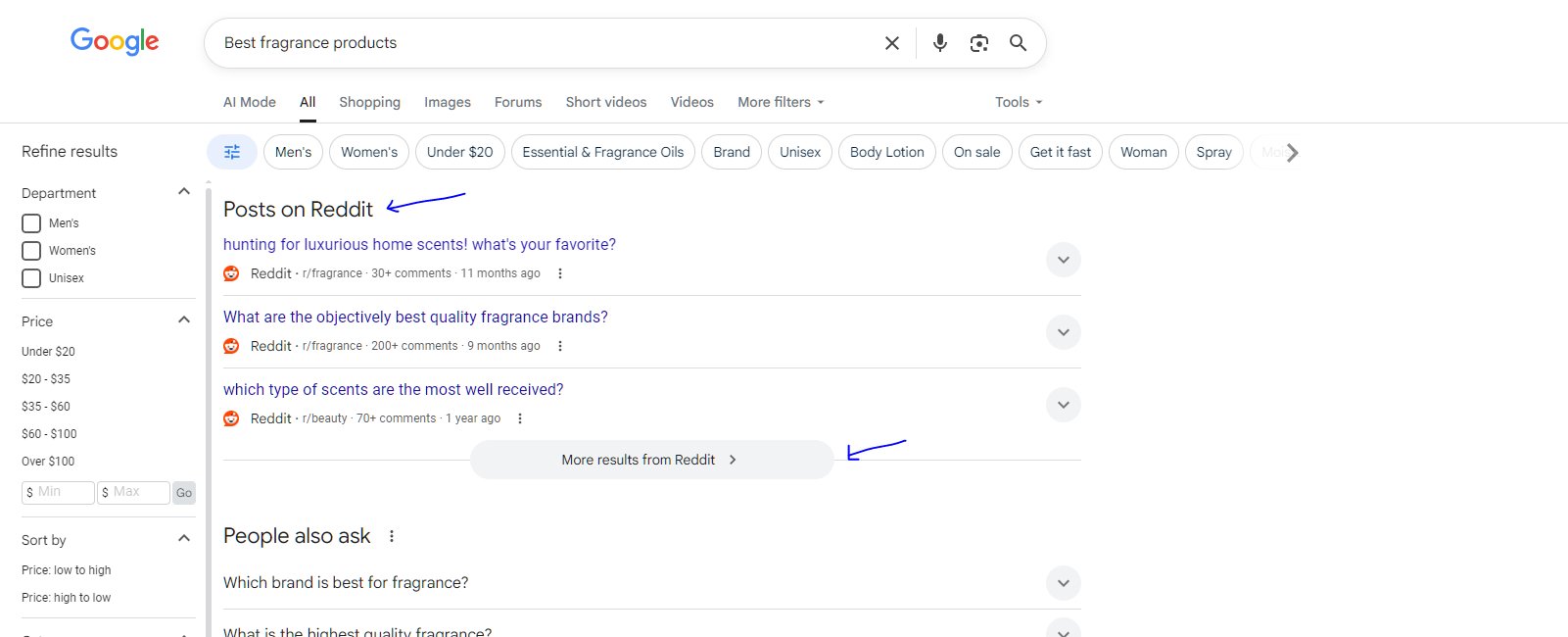 Повідомлення Google на Reddit