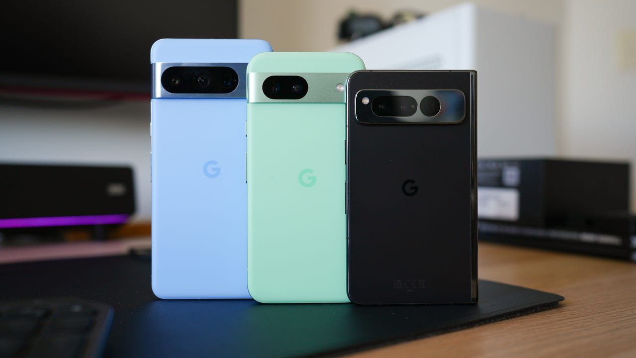 Google Pixel 8a, 8 Pro та складіть телефони
