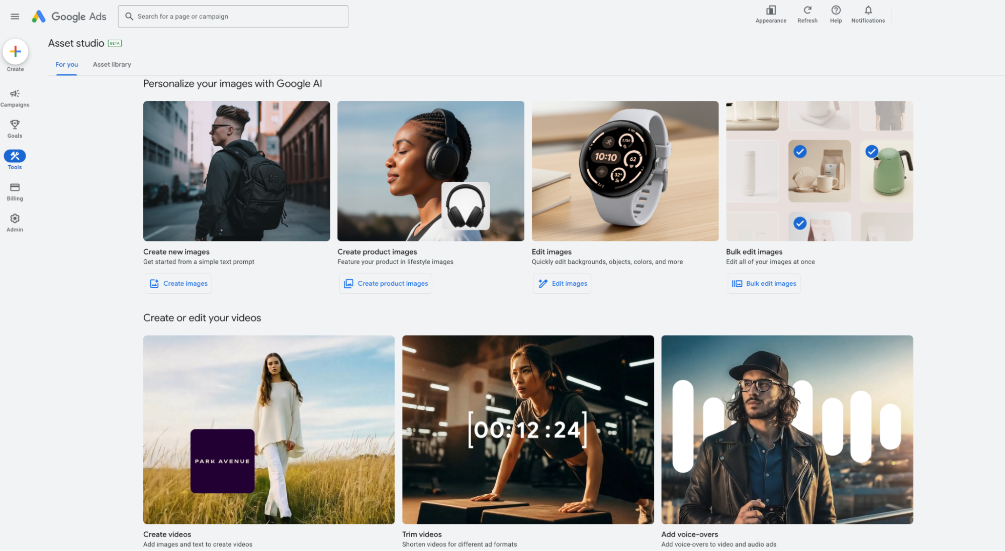 Google Ads Asset Studio