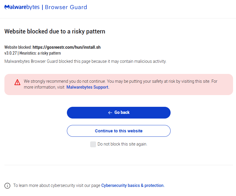 Заблокований браузерним охоронцем через ризиковану схему