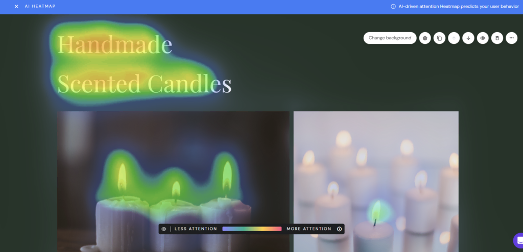 Скріншот інструменту теплового відображення хостінгів