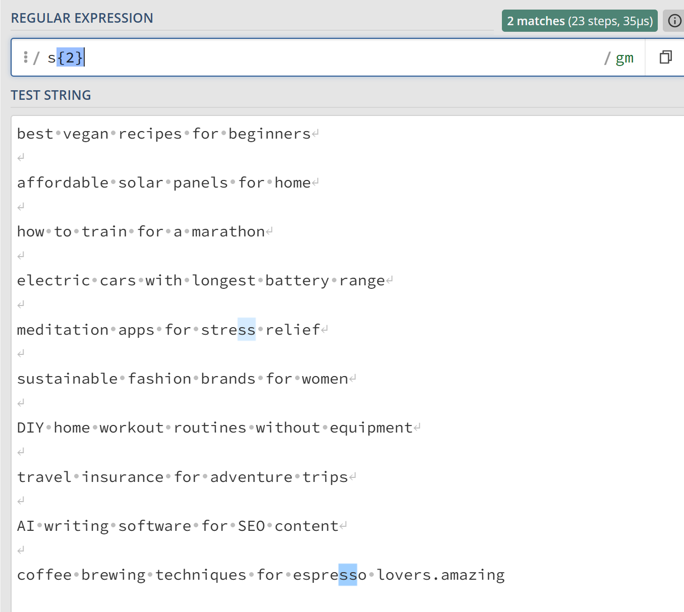 Використання регулярного виразу – приклад 4