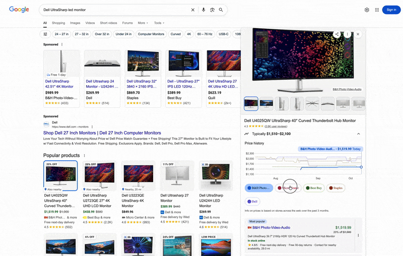 Відстеження цін Google Конкуренти
