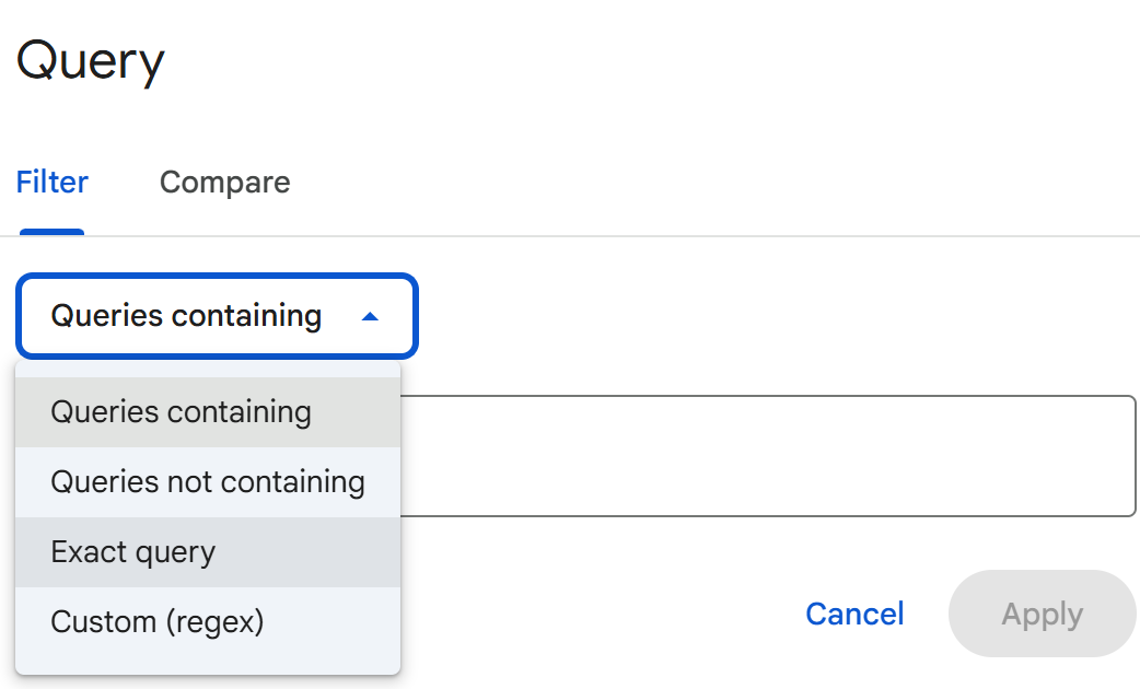 Фільтр регулярних виразів GSC