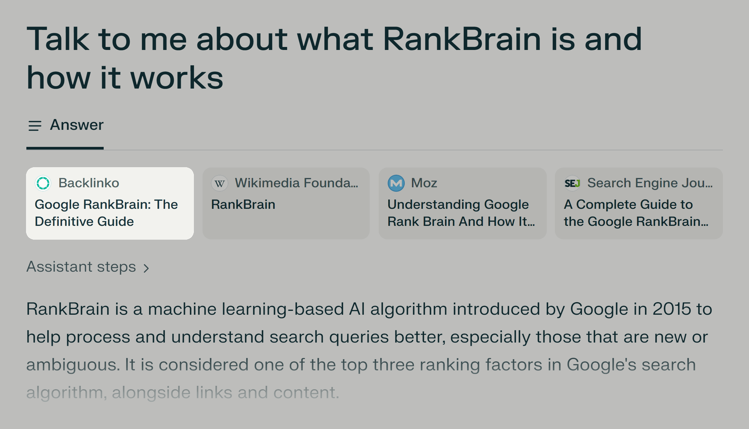 Perplexity – RankBrain – джерело Backlinko Perplexity – RankBrain – джерело Backlinko