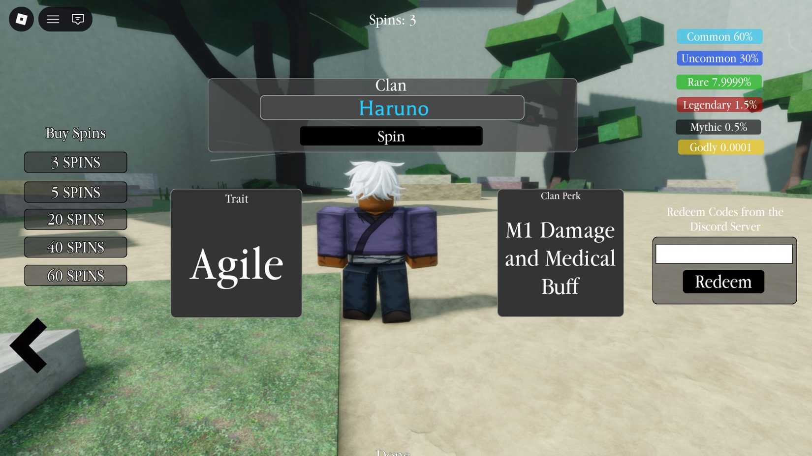 Shinobi Reborn вкладка кодів