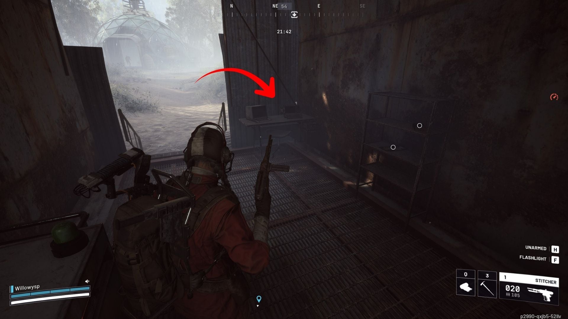 Зображення, на якому показано комп’ютер на польовому депо під час квесту Untended Garden Arc Raiders