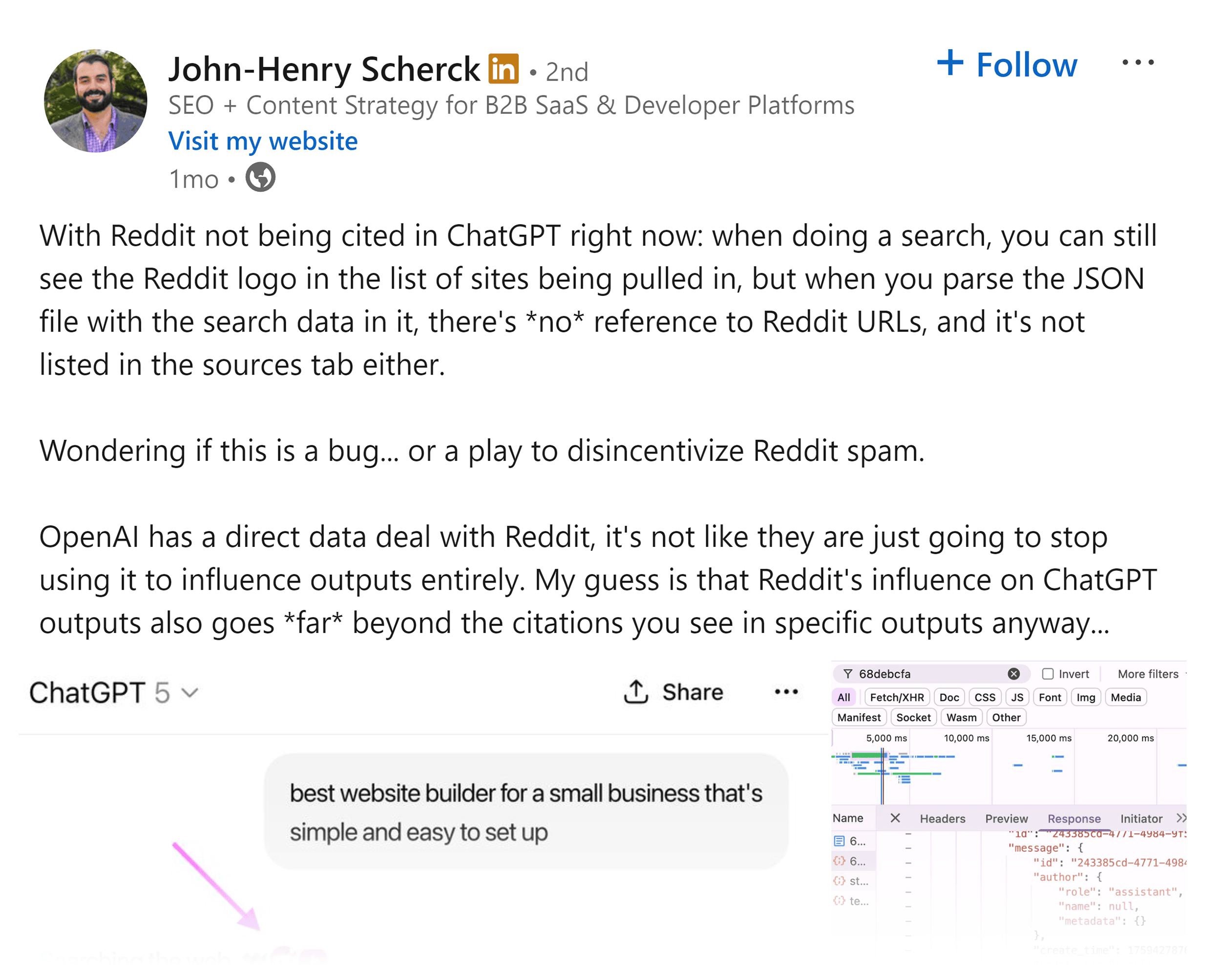 LinkedIn – Jhtscherck – Reddit у ChatGPT LinkedIn – Jhtscherck – Reddit у ChatGPT