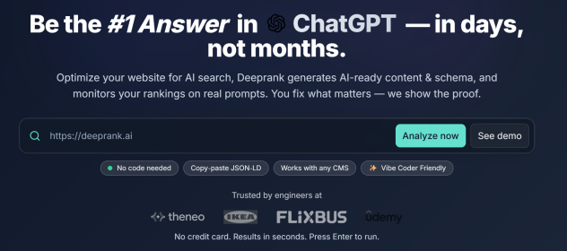 Домашня сторінка Deeprank Ai