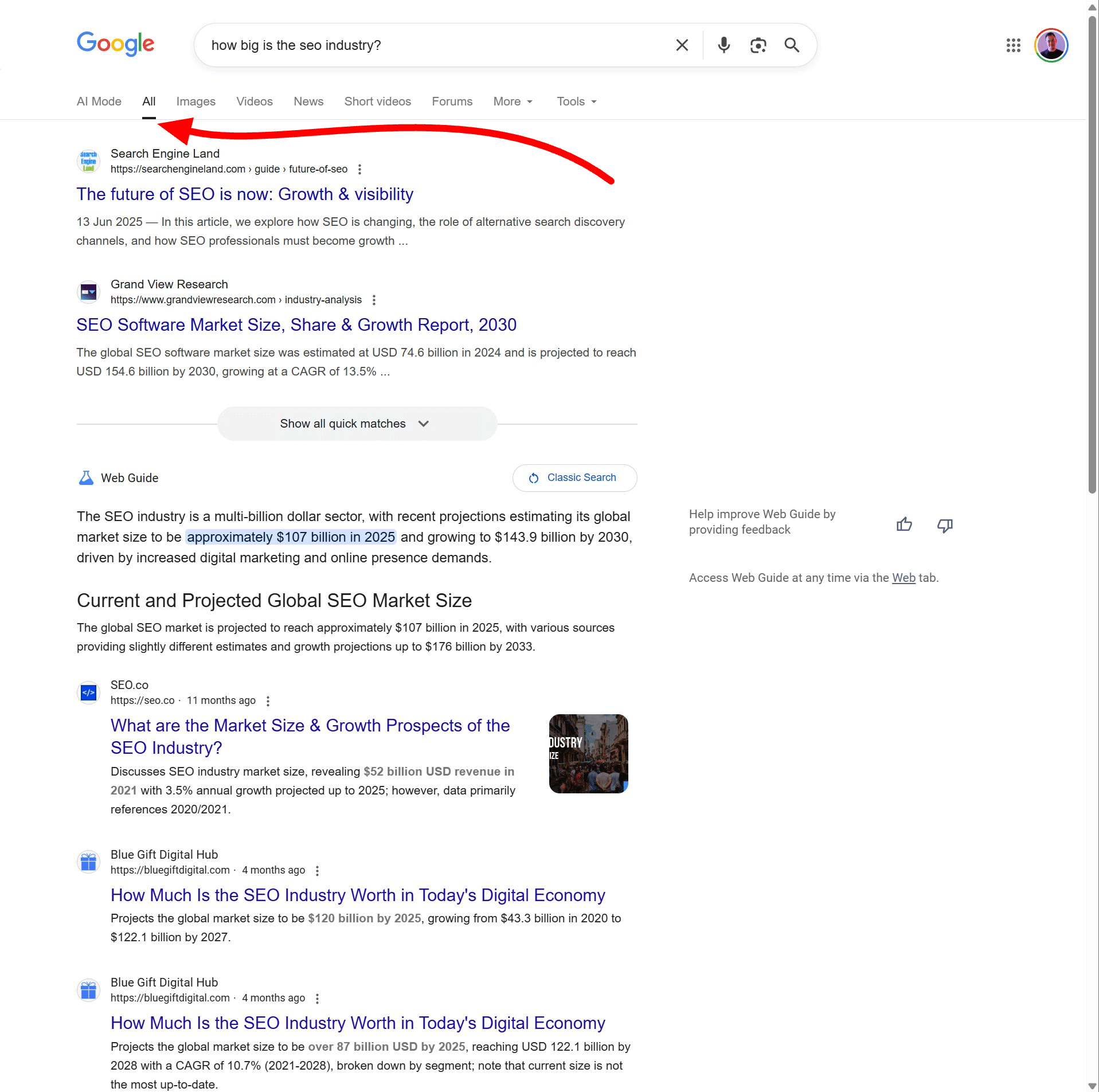 Веб-довідник Google Усі вкладки